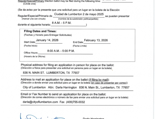 Notice of Deadline to File an Application for Place on the Ballot
