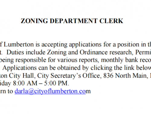 Job Open-Zoning Clerk